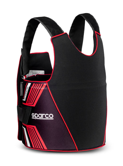 Protège-côtes Sparco K-Track FIA 8870-2018 noir/rouge