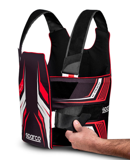 Protège-côtes Sparco K-Track FIA 8870-2018 noir/rouge