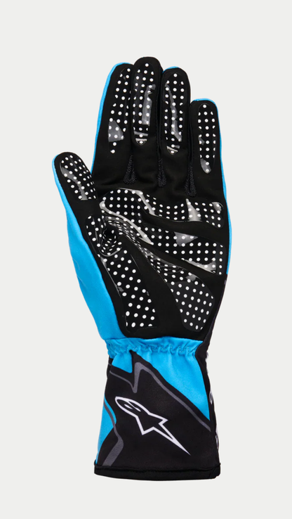 Gant de karting Alpinestars K-Race Graphic 1 cyan/noir/blanc