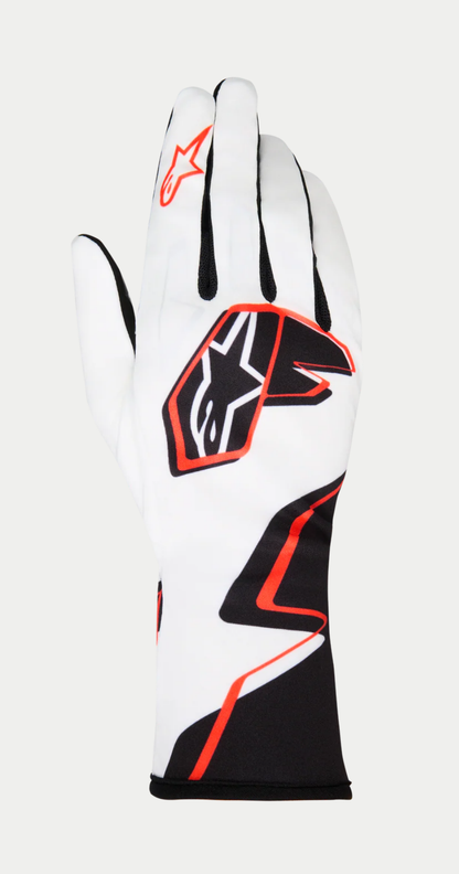 Gant de karting Alpinestars K-Race Graphic 1 blanc/noir/orange vif