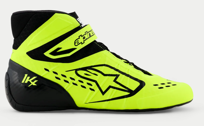 Chaussures de karting Alpinestars KX V3 homologuées FIA, jaune fluo/noir