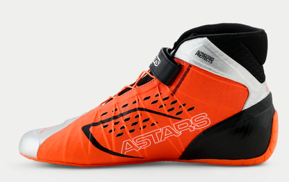 Chaussures de karting Alpinestars KX V3 homologuées FIA, orange/argent