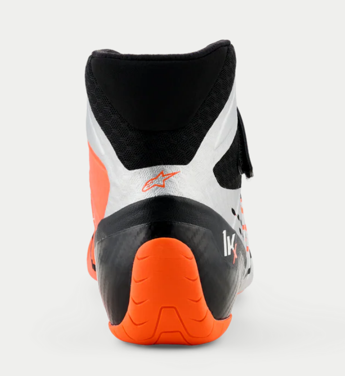 Chaussures de karting Alpinestars KX V3 homologuées FIA, orange/argent