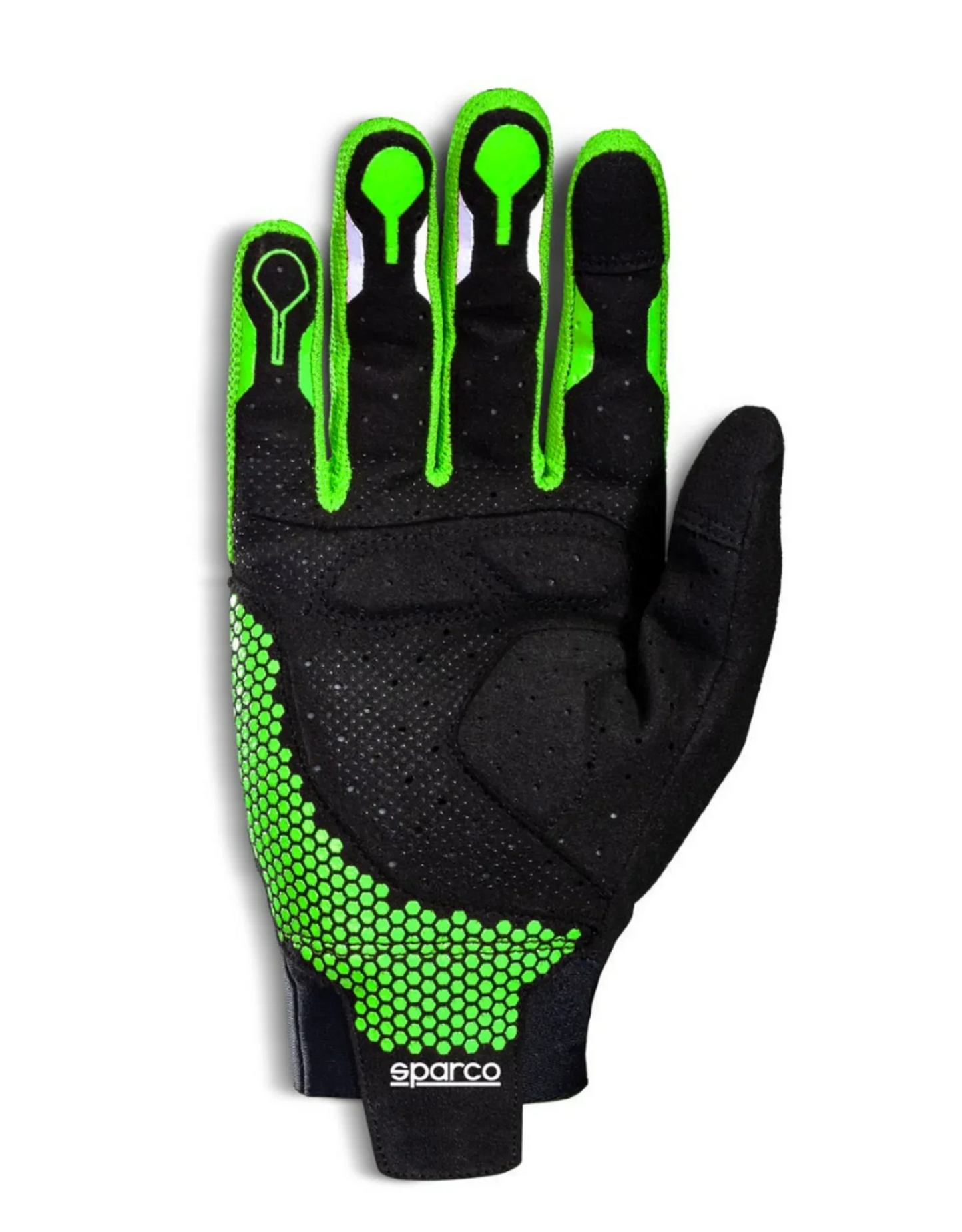 Sparco Hypergrip+ sim racing handschoenen zwart/fluor groen - KartKings