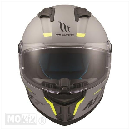 Casque MT Stinger 2 gris mat / jaune fluo
