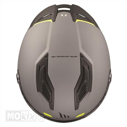 Casque MT Stinger 2 gris mat / jaune fluo