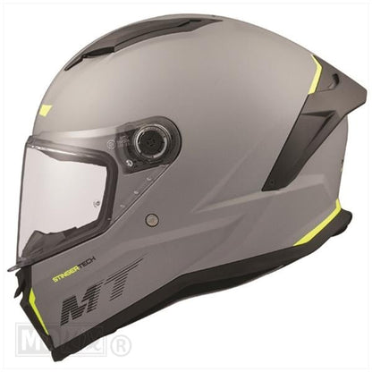 Casque MT Stinger 2 gris mat / jaune fluo
