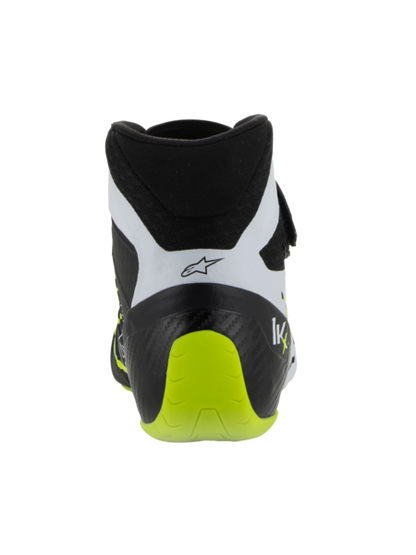 Chaussures de karting Alpinestars KX V3 homologuées FIA Noir/blanc/jaune fluo