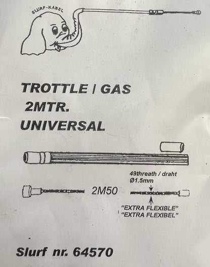 Câble d'accélérateur / câble de frein / câble d'embrayage universel à tête conique avec câble extérieur