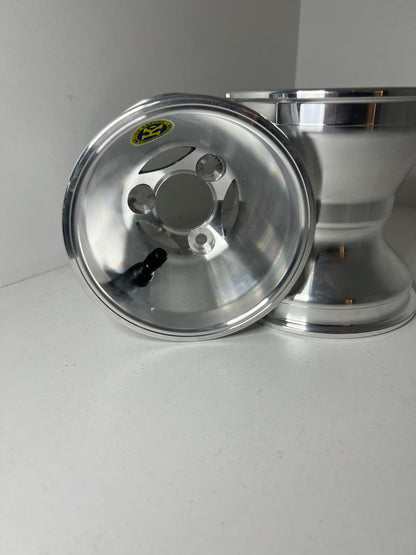 Jantes arrière aluminium AMV mini kart 140MM (jeu de 2 jantes) 