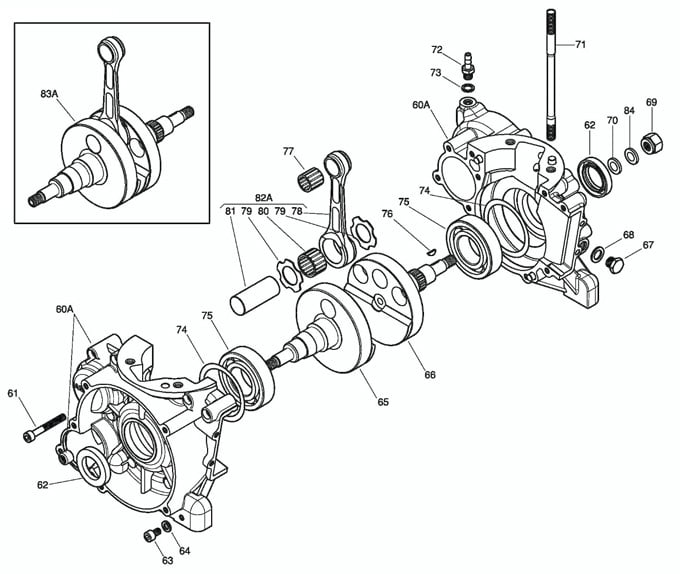 Iame X30 Roulement d'axe de piston / roulement d'axe de piston